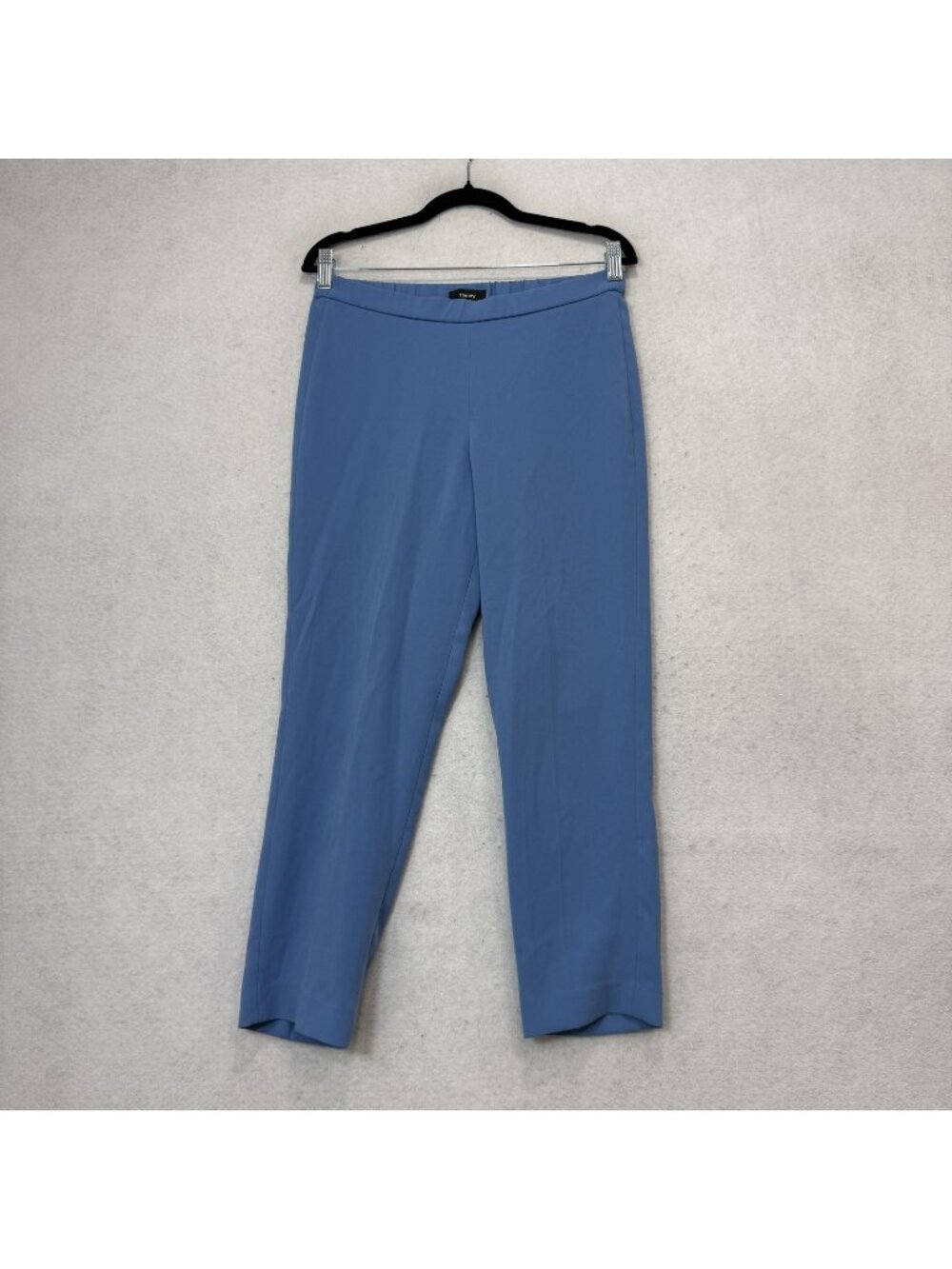 Theory Dress Pants Womens 4 Blue Classic Crepe Pull On Elastic Waist Work Office